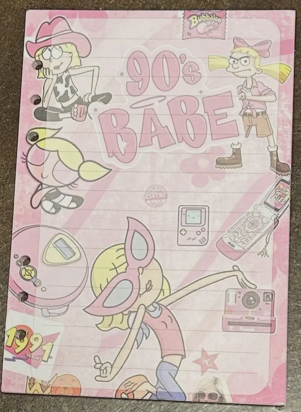 Retro 90’s Babe Size A5 Refill Stationery Paper (50 Sheets)